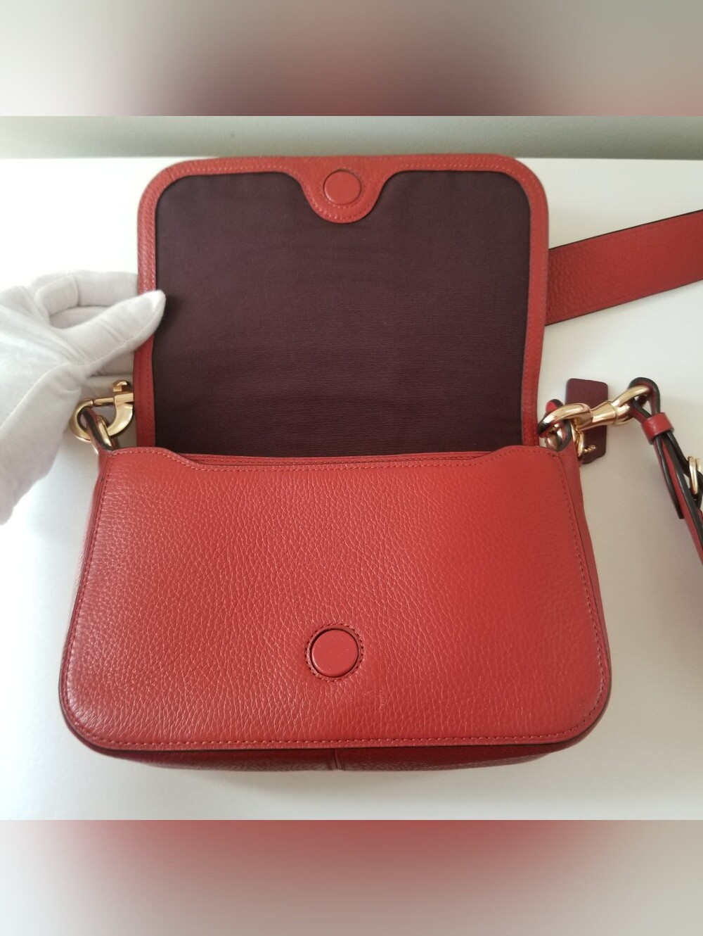 Coach Jes Messenger Bag Varsity Stripe Crossbody - Picture 7 of 15